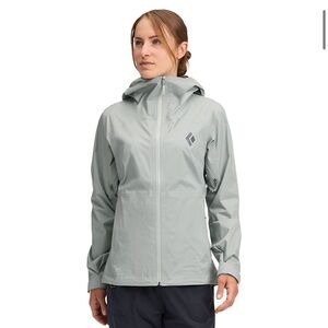Black Diamond Women's Fineline Stretch Rain Shell - Light Gray